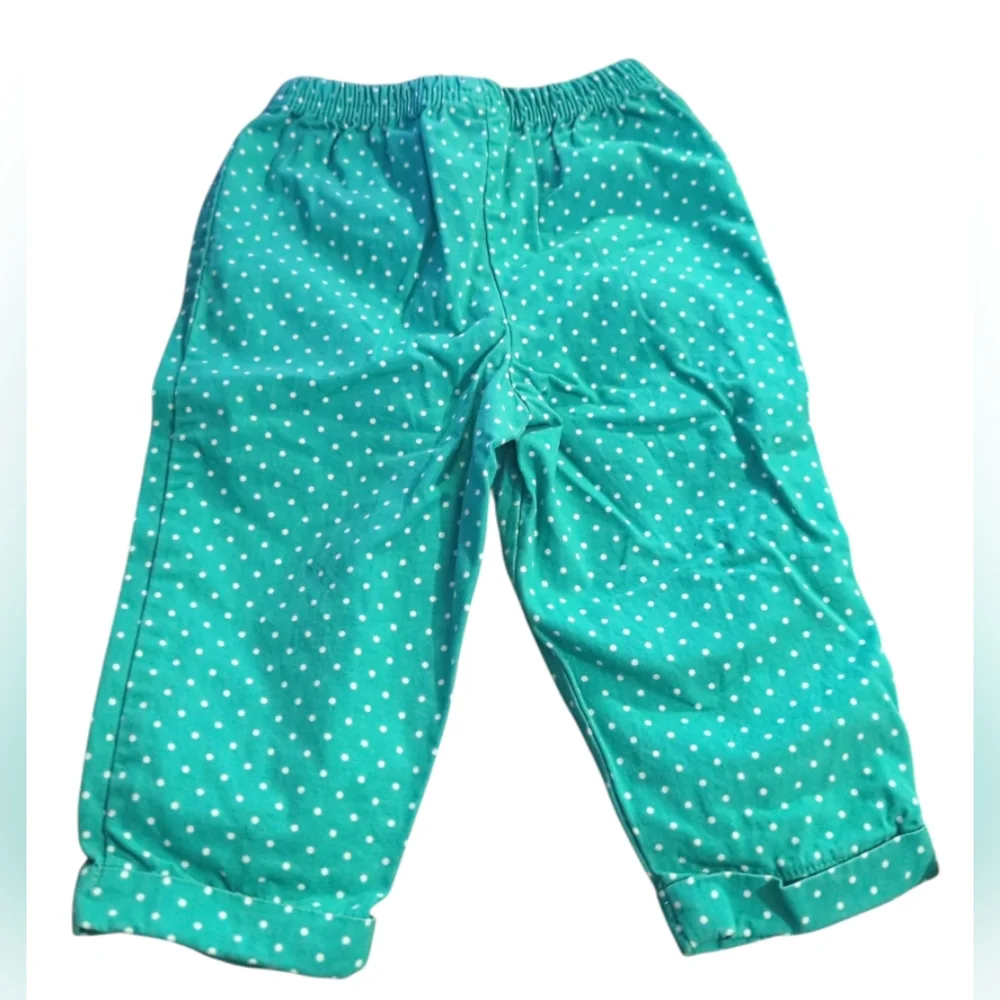 Carter's Green And White Polka Dot Pants Size 9 Months.
